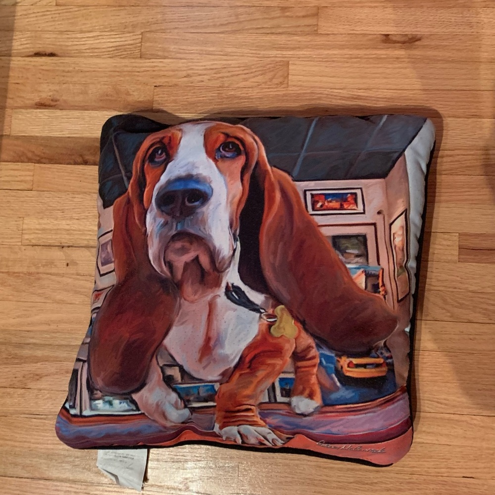 Basset Hound Throw Pillow